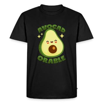 Jeu de mots avocat - T-shirt Premium bio Homme - noir - Devant - Nico (187cm)