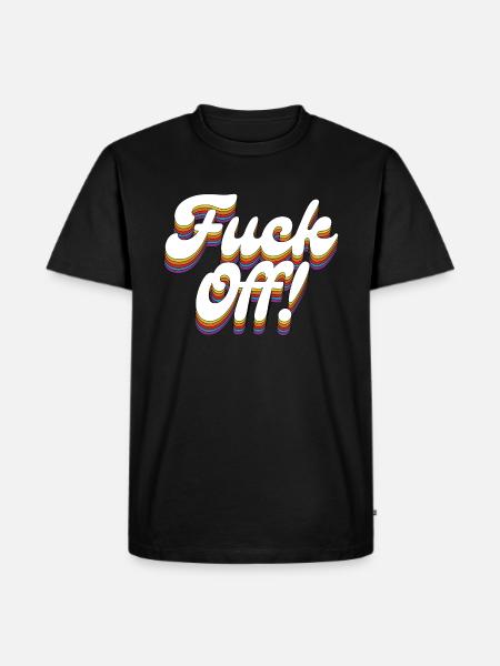 Fuck Off! - Männer Premium Bio T-Shirt - Schwarz