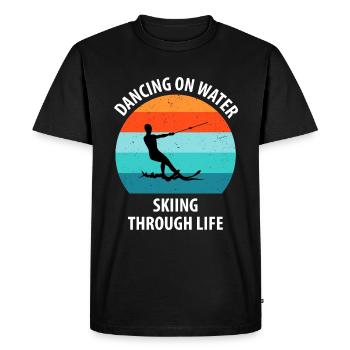 Ski nautique, ski nautique, skieurs nautiques - T-shirt Premium bio Homme - noir - Devant - Nico (187cm)