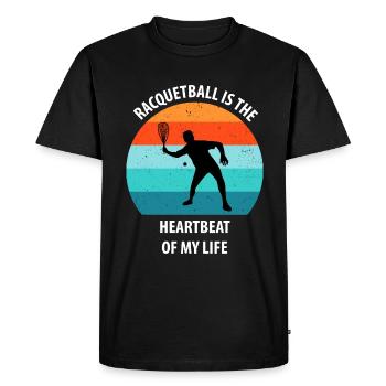 Racqueetball - T-shirt Premium bio Homme - noir - Devant - Nico (187cm)