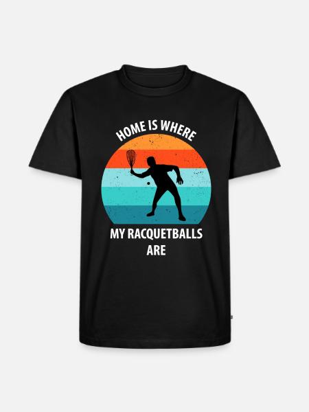 Racqueetball - Men's Premium Organic T-Shirt - black