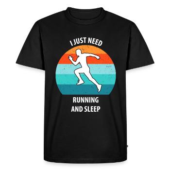 Faire du jogging - T-shirt Premium bio Homme - noir - Devant - Nico (187cm)