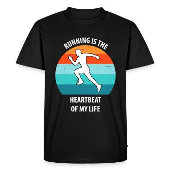 Faire du jogging - T-shirt Premium bio Homme - noir - Devant - Nico (187cm)
