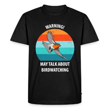Observation des oiseaux Observation des oiseaux Observation des oiseaux - T-shirt Premium bio Homme - noir - Devant - Nico (187cm)