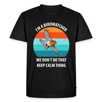 Bird Watching Bird Watching Birding Bird - Men's Premium Organic T-Shirt - black - Front - Nico (187cm)