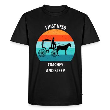 Coachman Carriage Horse-drawn carriage Carriage - Men's Premium Organic T-Shirt - black - Front - Nico (187cm)