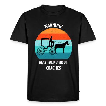 Coachman Carriage Horse-drawn carriage Carriage - Men's Premium Organic T-Shirt - black - Front - Nico (187cm)