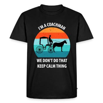 Coachman Carriage Horse-drawn carriage Carriage - Men's Premium Organic T-Shirt - black - Front - Nico (187cm)