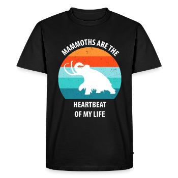 Funny Mammoth Stone Age Ice Age Design Prehistoric - Men's Premium Organic T-Shirt - black - Front - Nico (187cm)