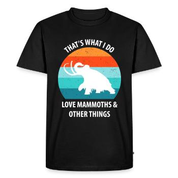 Funny Mammoth Stone Age Ice Age Design Prehistoric - Men's Premium Organic T-Shirt - black - Front - Nico (187cm)