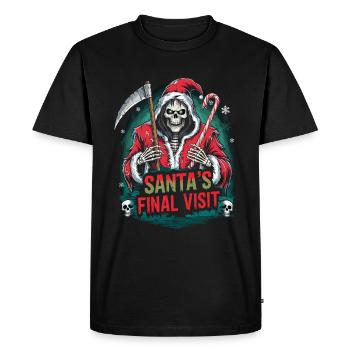 Horreur Père Noël - T-shirt Premium bio Homme - noir - Devant - Nico (187cm)