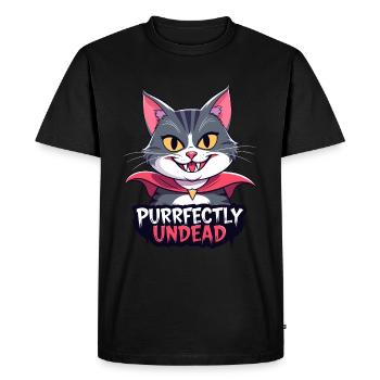 Chat vampire - Mort-vivant pur - T-shirt Premium bio Homme - noir - Devant - Nico (187cm)
