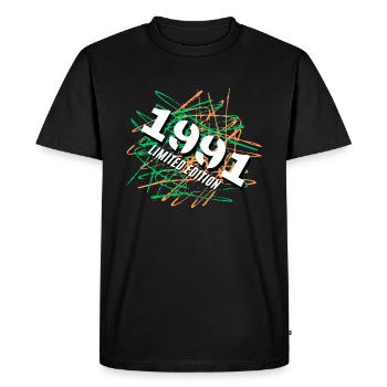 Édition limitée 1991 - T-shirt Premium bio Homme - noir - Devant - Nico (187cm)
