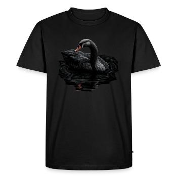Oiseau cygne noir - T-shirt Premium bio Homme - noir - Devant - Nico (187cm)
