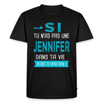 Jennifer Si tu n as pas une Jennifer - T-shirt Premium bio Homme - noir - Devant - Nico (187cm)