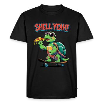 Design de tortue cool - carapace ! - T-shirt Premium bio Homme - noir - Devant - Nico (187cm)