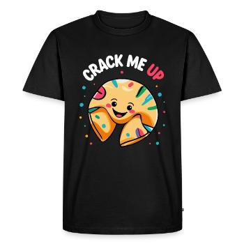 Fortune Cookies - Funny Cartoon Design - Men's Premium Organic T-Shirt - black - Front - Nico (187cm)