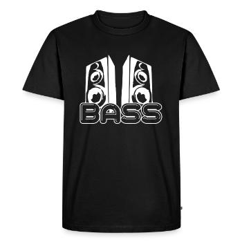Bass beat haut-parleurs de musique - T-shirt Premium bio Homme - noir - Devant - Nico (187cm)