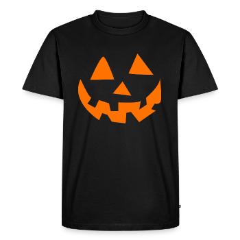 Citrouille d'Halloween brillante - T-shirt Premium bio Homme - noir - Devant - Nico (187cm)