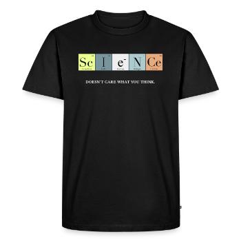 Science doesn’t care Periodic Table of Elements - T-shirt Premium bio Homme - noir - Devant - Nico (187cm)
