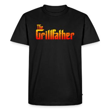 LE GRILLFATHER - GRILLER GRILLMEISTER GRILLKING - T-shirt Premium bio Homme - noir - Devant - Nico (187cm)