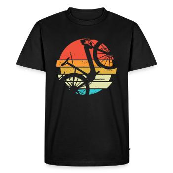 E-Bike Bike Cyclist Gift Bike Cyclist - Men's Premium Organic T-Shirt - black - Front - Nico (187cm)