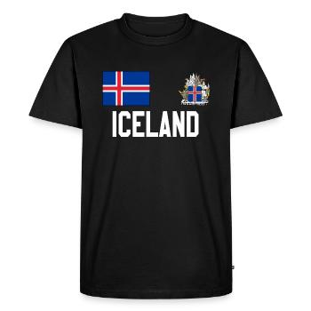 Islande - T-shirt Premium bio Homme - noir - Devant - Nico (187cm)