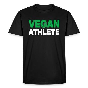 Vegan Athlete - Men's Premium Organic T-Shirt - black - Front - Nico (187cm)
