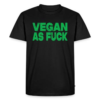 Vegan As Fuck - Men's Premium Organic T-Shirt - black - Front - Nico (187cm)