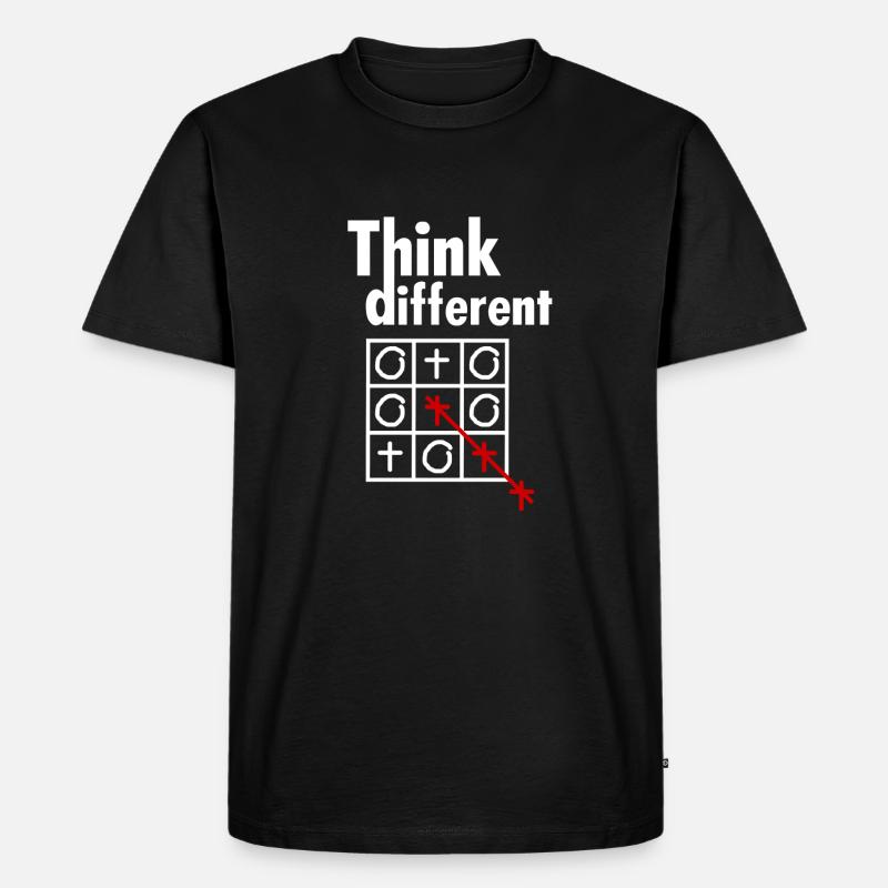 Denken Sie anders B - Männer Premium Bio T-Shirt - Schwarz