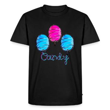 barbe à papa - T-shirt Premium bio Homme - noir - Devant - Nico (187cm)