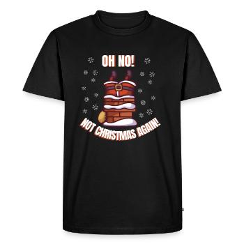 Anti Noël disant Noël moufle drôle - T-shirt Premium bio Homme - noir - Devant - Nico (187cm)