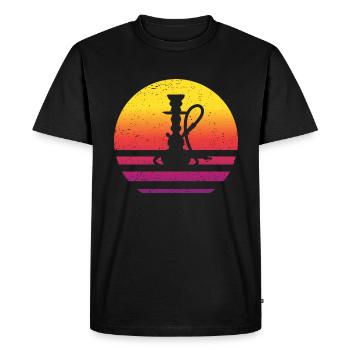 Pipe à eau Retro Style Vintage - T-shirt Premium bio Homme - noir - Devant - Nico (187cm)