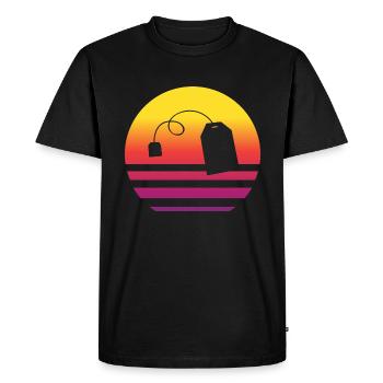 Sachets de thé Retro Style Vintage - T-shirt Premium bio Homme - noir - Devant - Nico (187cm)