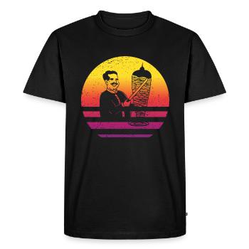 Doner Kebab Retro Style Vintage - T-shirt Premium bio Homme - noir - Devant - Nico (187cm)
