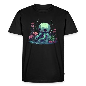 Squid Corals Sea Ocean Marine Life Animals - Men's Premium Organic T-Shirt - black - Front - Nico (187cm)