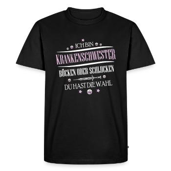 Nurse hospital ambulance paramedic - Men's Premium Organic T-Shirt - black - Front - Nico (187cm)