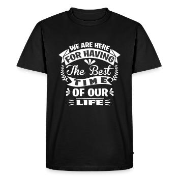 Weekend with friends in group drinking party - Men's Premium Organic T-Shirt - black - Front - Nico (187cm)