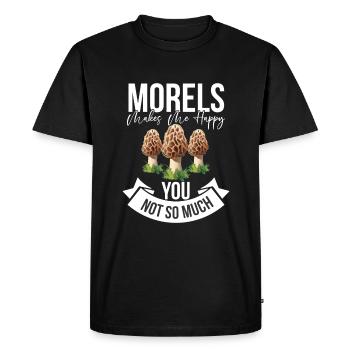 Mushroom pickers and mushroom friends - Men's Premium Organic T-Shirt - black - Front - Nico (187cm)