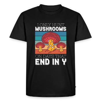 Mushroom pickers and mushroom friends - Men's Premium Organic T-Shirt - black - Front - Nico (187cm)