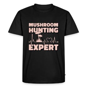 Mushroom pickers and mushroom friends - Men's Premium Organic T-Shirt - black - Front - Nico (187cm)