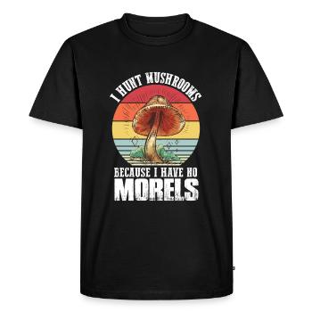 Mushroom pickers and mushroom friends - Men's Premium Organic T-Shirt - black - Front - Nico (187cm)