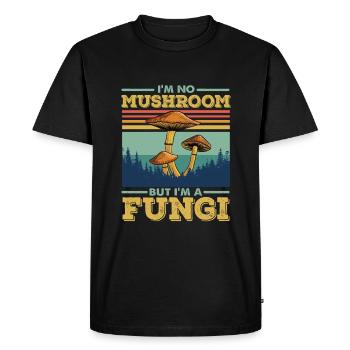 Mushroom pickers and mushroom friends - Men's Premium Organic T-Shirt - black - Front - Nico (187cm)