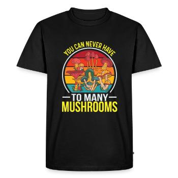 Mushroom pickers and mushroom friends - Men's Premium Organic T-Shirt - black - Front - Nico (187cm)