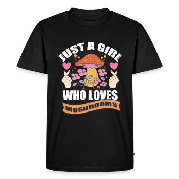 Mushroom pickers and mushroom friends - Men's Premium Organic T-Shirt - black - Front - Nico (187cm)