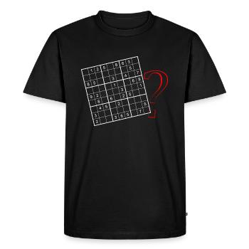 Sudoku - T-shirt Premium bio Homme - noir - Devant - Nico (187cm)