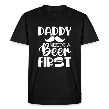 Father's Day gift for dad for Men's Day - Men's Premium Organic T-Shirt - black - Front - Nico (187cm)