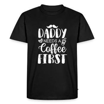 Father's Day gift for dad for Men's Day - Men's Premium Organic T-Shirt - black - Front - Nico (187cm)