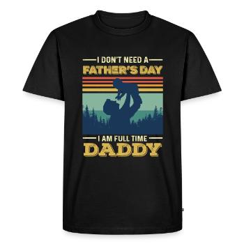 Father's Day gift for dad for Men's Day - Men's Premium Organic T-Shirt - black - Front - Nico (187cm)