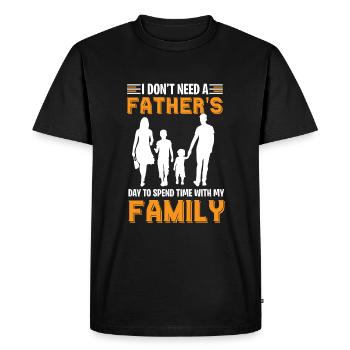Father's Day gift for dad for Men's Day - Men's Premium Organic T-Shirt - black - Front - Nico (187cm)